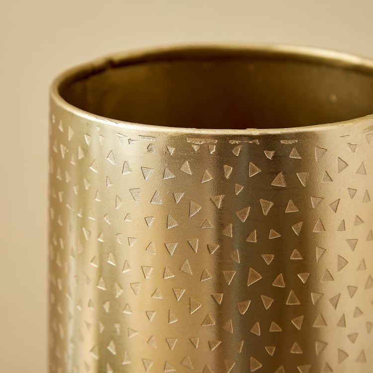 Colossal Athan Metal Etched Vase - Large