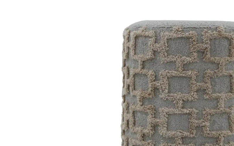 Modern Round Ottoman - Beige